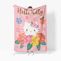 Sanrio Hello Kitty Floral Grace 46 x 60 Coral Fleece Kids Throw Blanket - Soft Bedding Accessories - Image 2