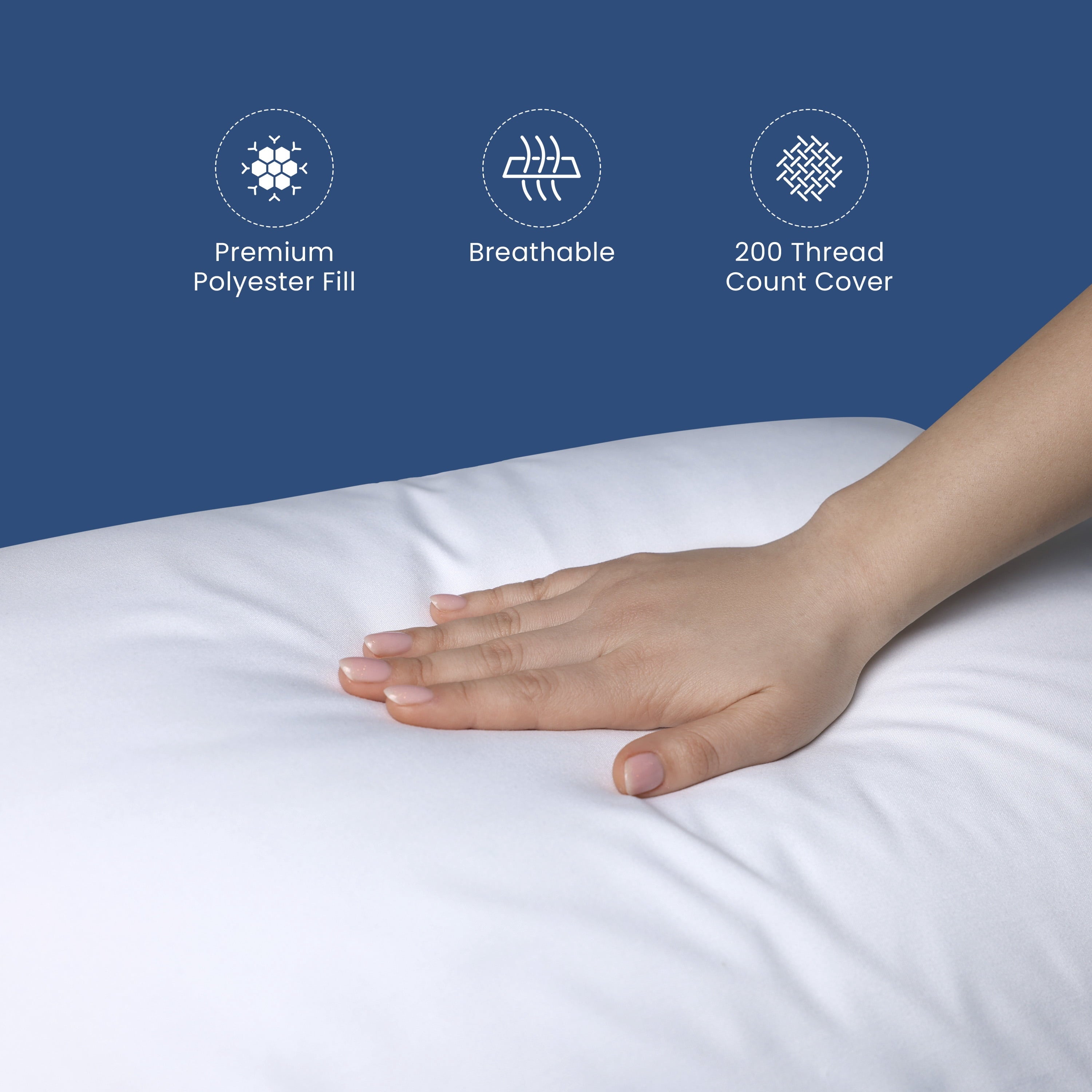 Down Alternative White Euro Pillow Insert 26x26 – Soft & Durable - Image 6