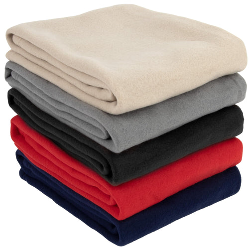 24 pack Adult Soft Fleece 40"L x 30"L Twin Throw Blankets for Homeless, Wedding Favors, Home in Assorted Colors - Image 2