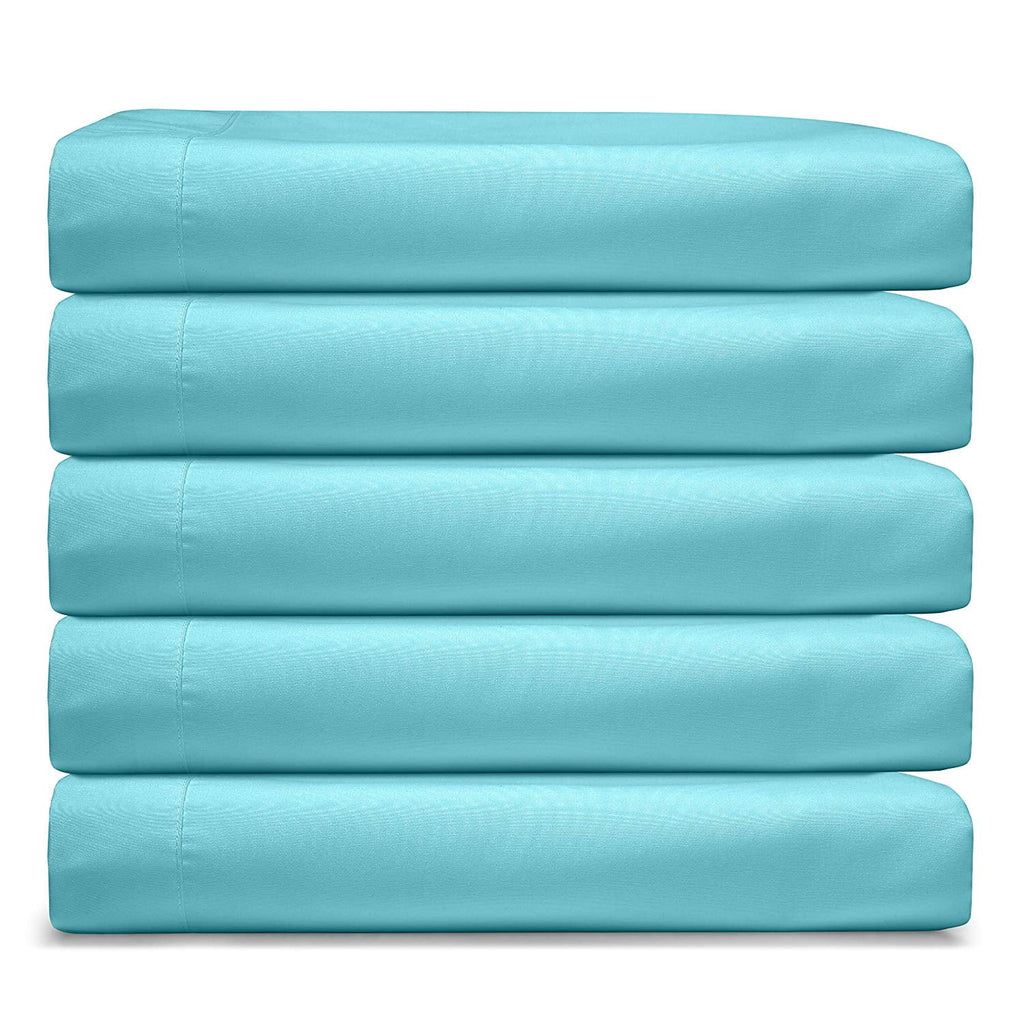RV/Short Queen 6-Piece Bed Set for Campers - Deep Pocket Fitted Sheet Luxury Soft Microfiber, Teal - Image 2