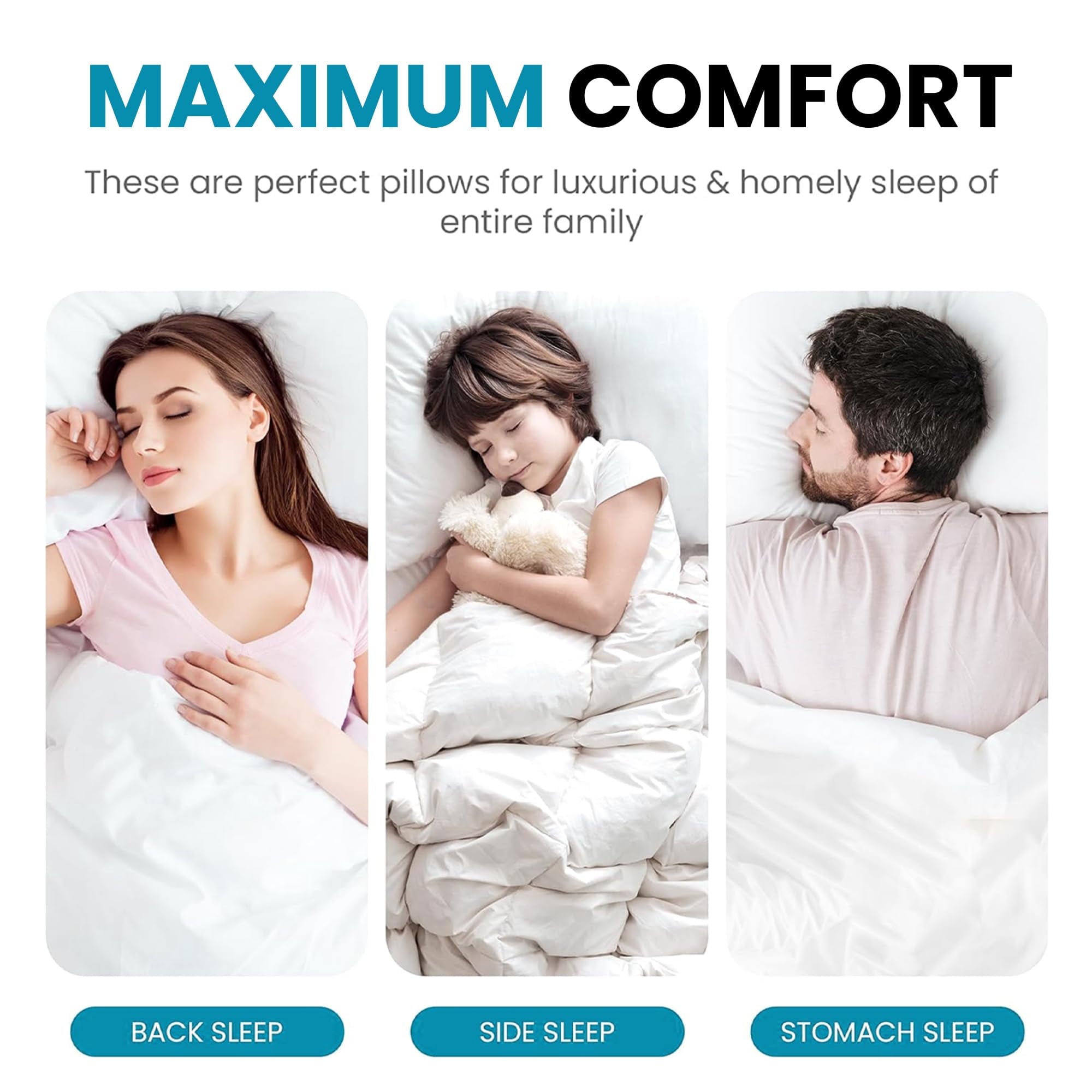 2-Pack Standard Bed Pillows – Soft, Breathable & Hypoallergenic for Better Sleep - Image 5