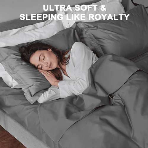 4 Piece Bed Sheet Set, Queen Size Upgraded Cooling Deep Pocket Comfy Breathable Hotel Luxury Bedding, Extra Soft Wrin... - Image 2