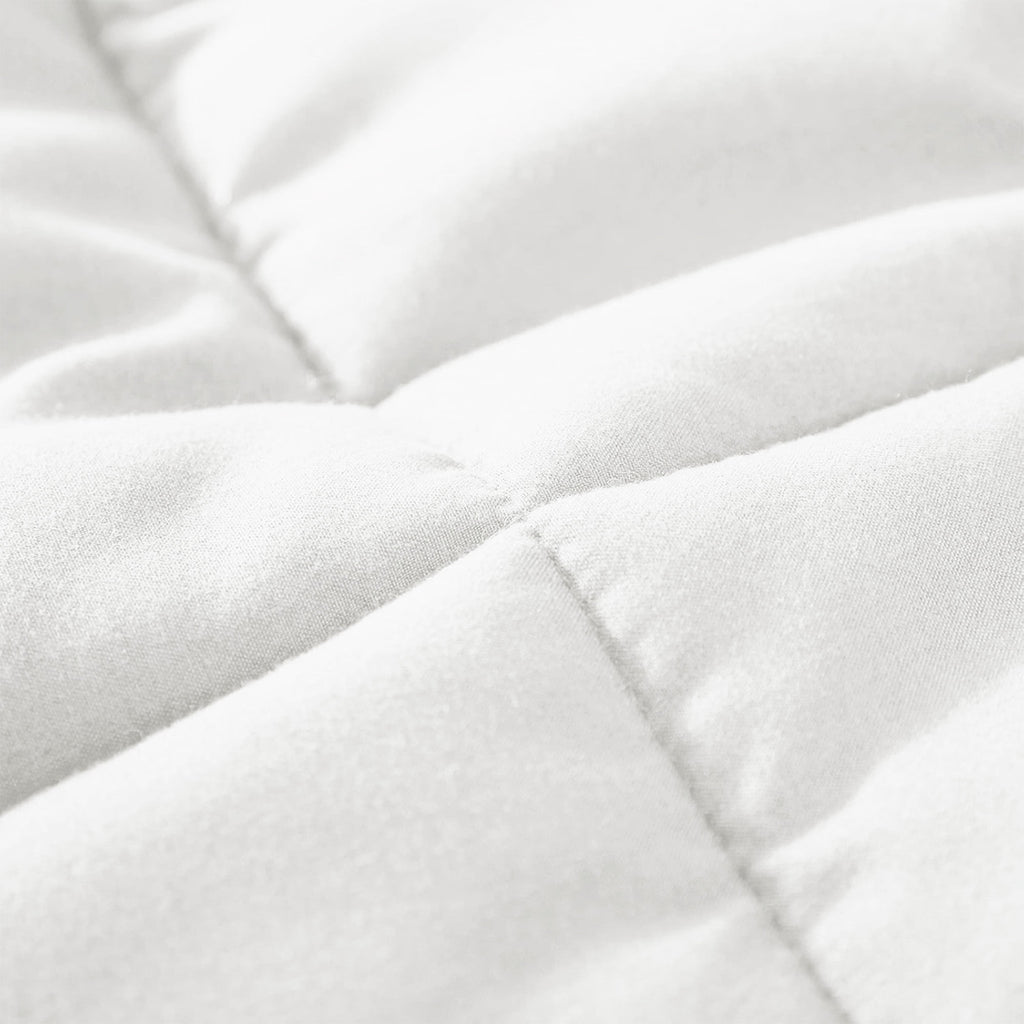 Queen Comforter Set White, 3-Piece Solid Comforter Duvet Insert with Corner Tabs, Lightweight Bedding Down Alternativ... - Image 3