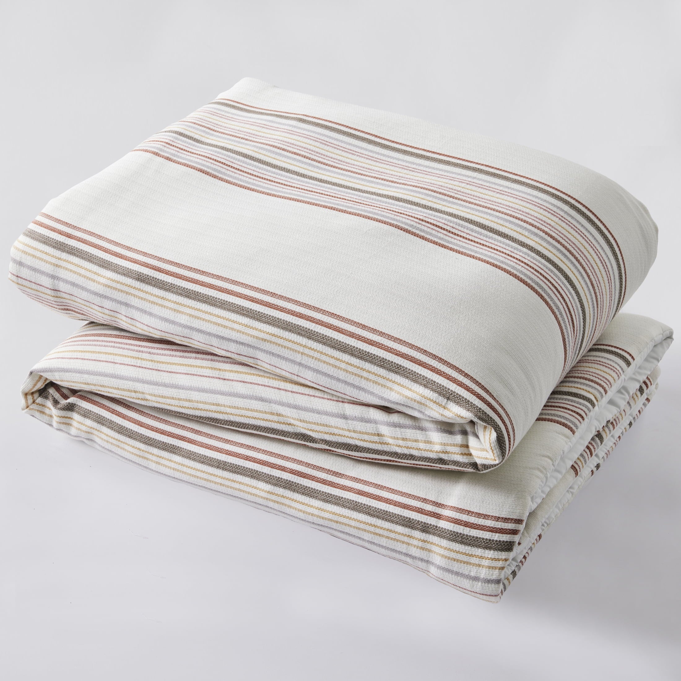3-Piece Red Yarn Dye Stripe Comforter Set, Full/Queen - Image 5