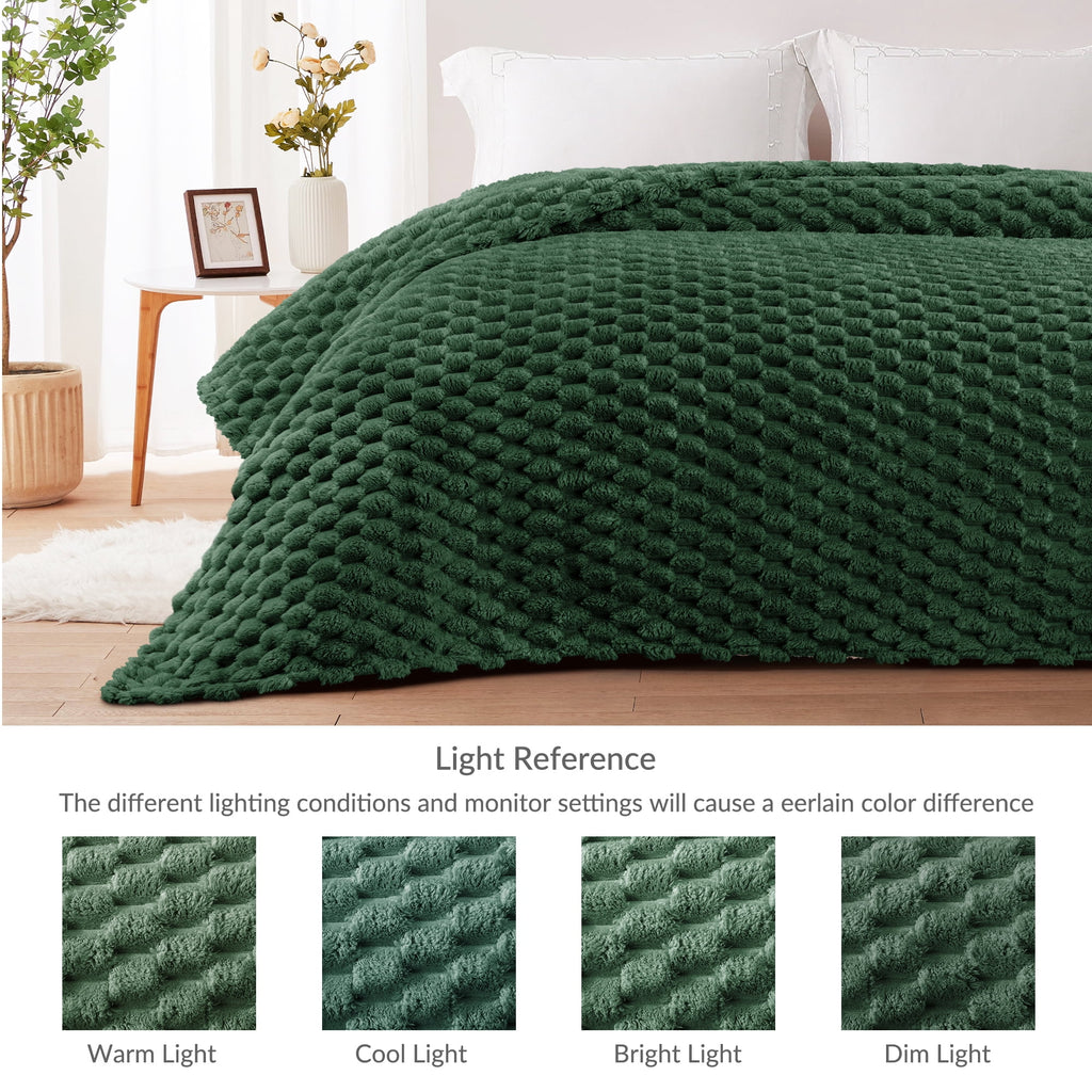 50"x60" Throw Blanket for Couch with Expanded 3D-Jacquard Pattern, Fuzzy Soft Cozy Exquisite Blankets or All Season, ... - Image 5