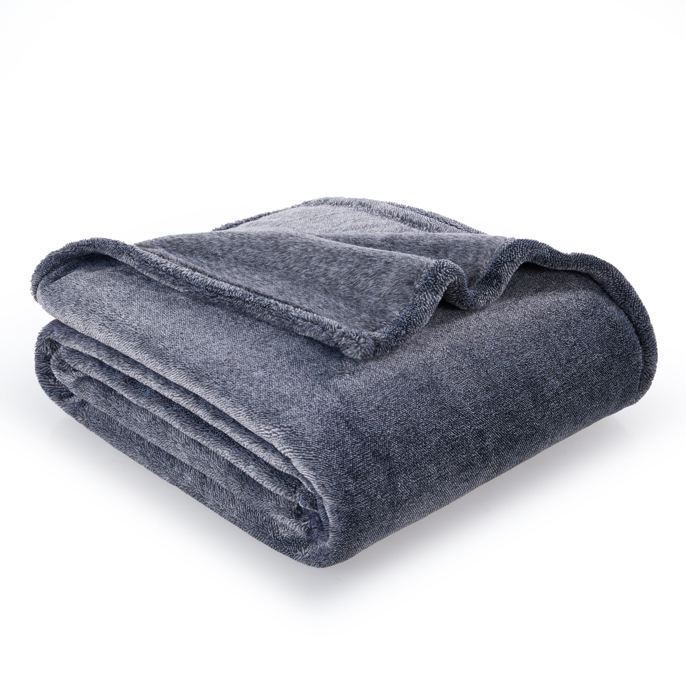 Plush Heathered Soft Oversized Throw Blanket, Gray - Image 3