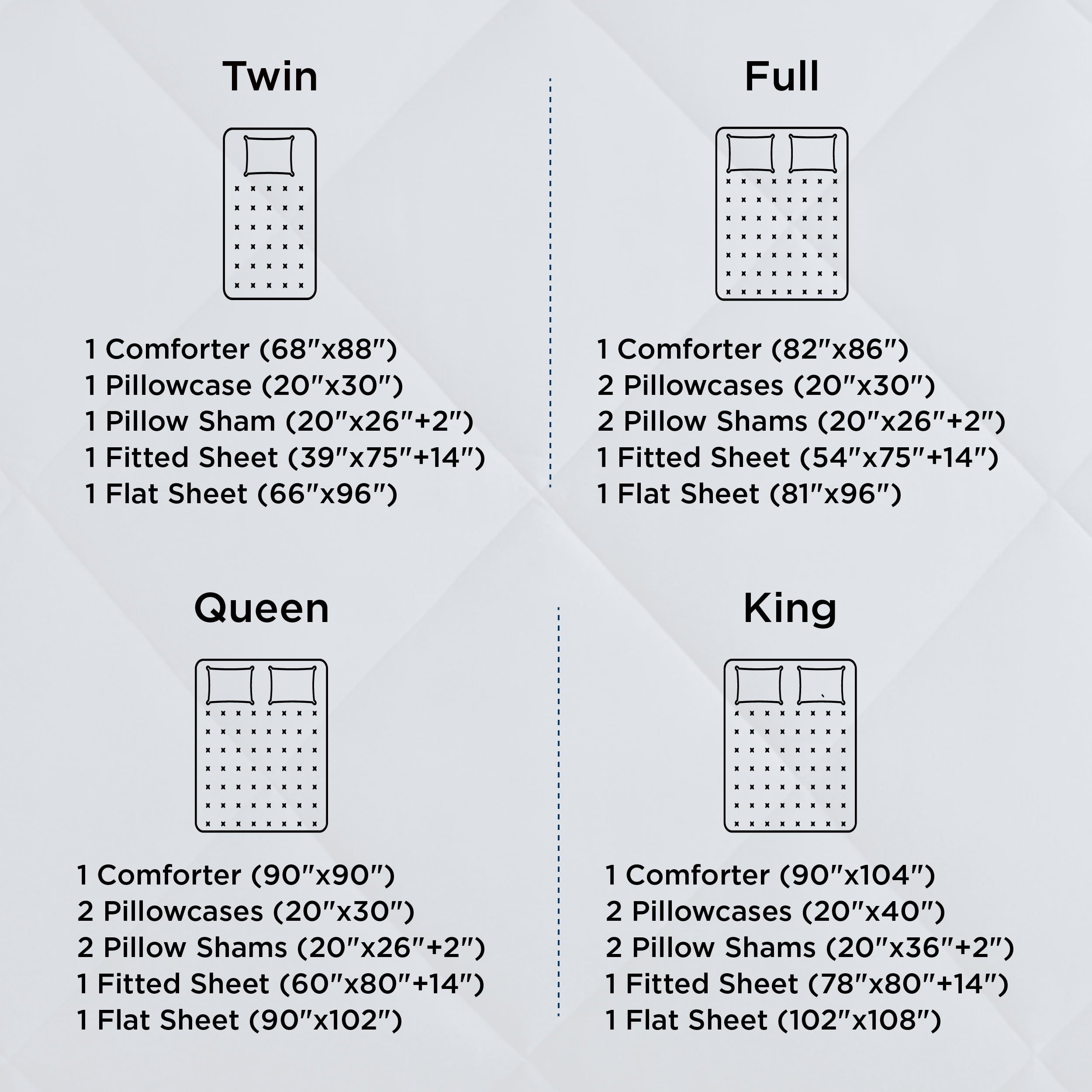 Queen Reversible Comforter Set - 7 Pieces Grey Bedding, Bed in a Bag with Alternative Comforter, Sheets, Pillowcases ... - Image 4