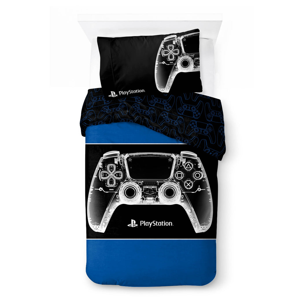 X-Ray Kids 2 Piece Blue Reversible Comforter and Pillowcase Set, Twin/Full - Image 5