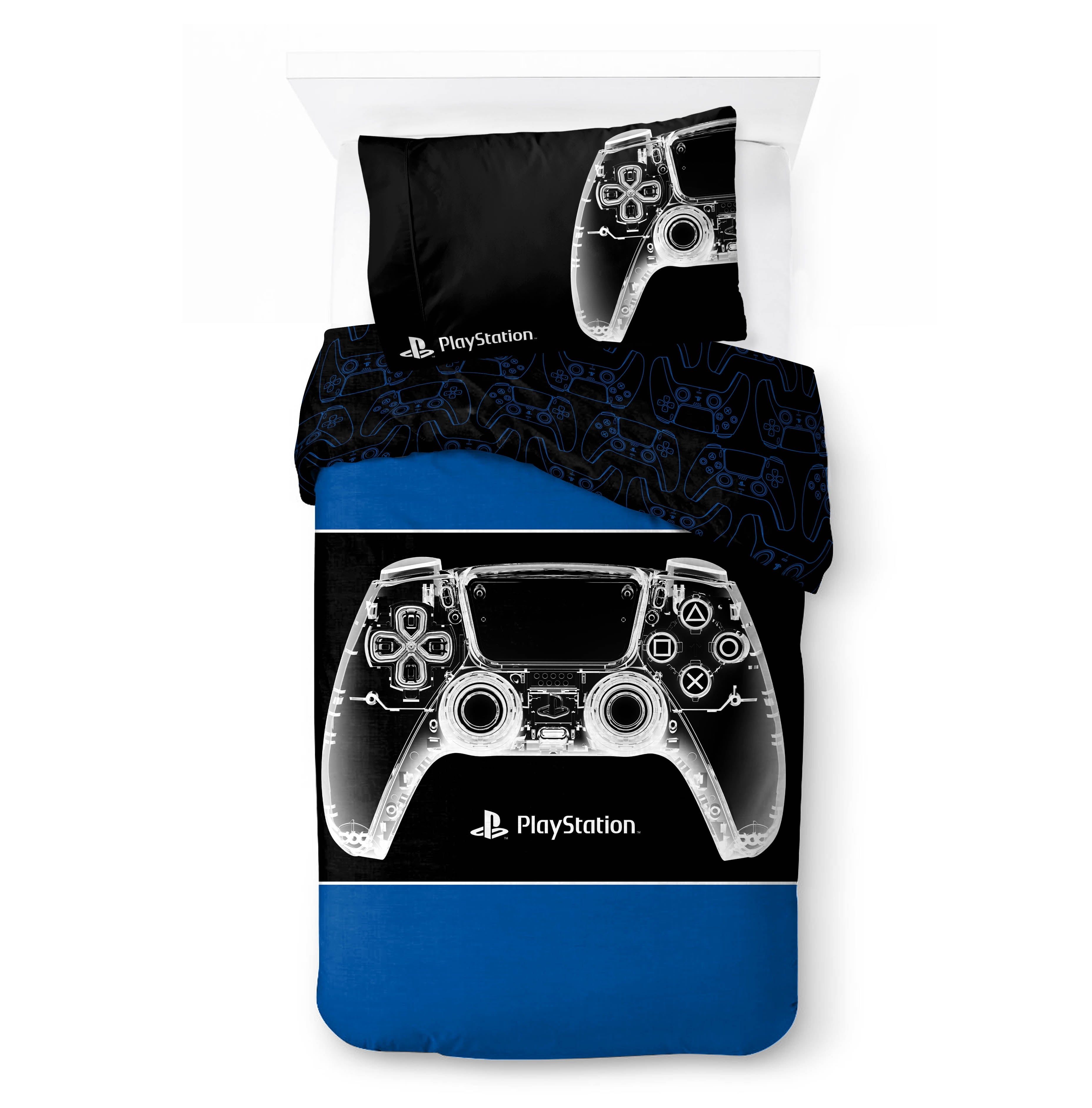 X-Ray Kids 2 Piece Blue Reversible Comforter and Pillowcase Set, Twin/Full - Image 5
