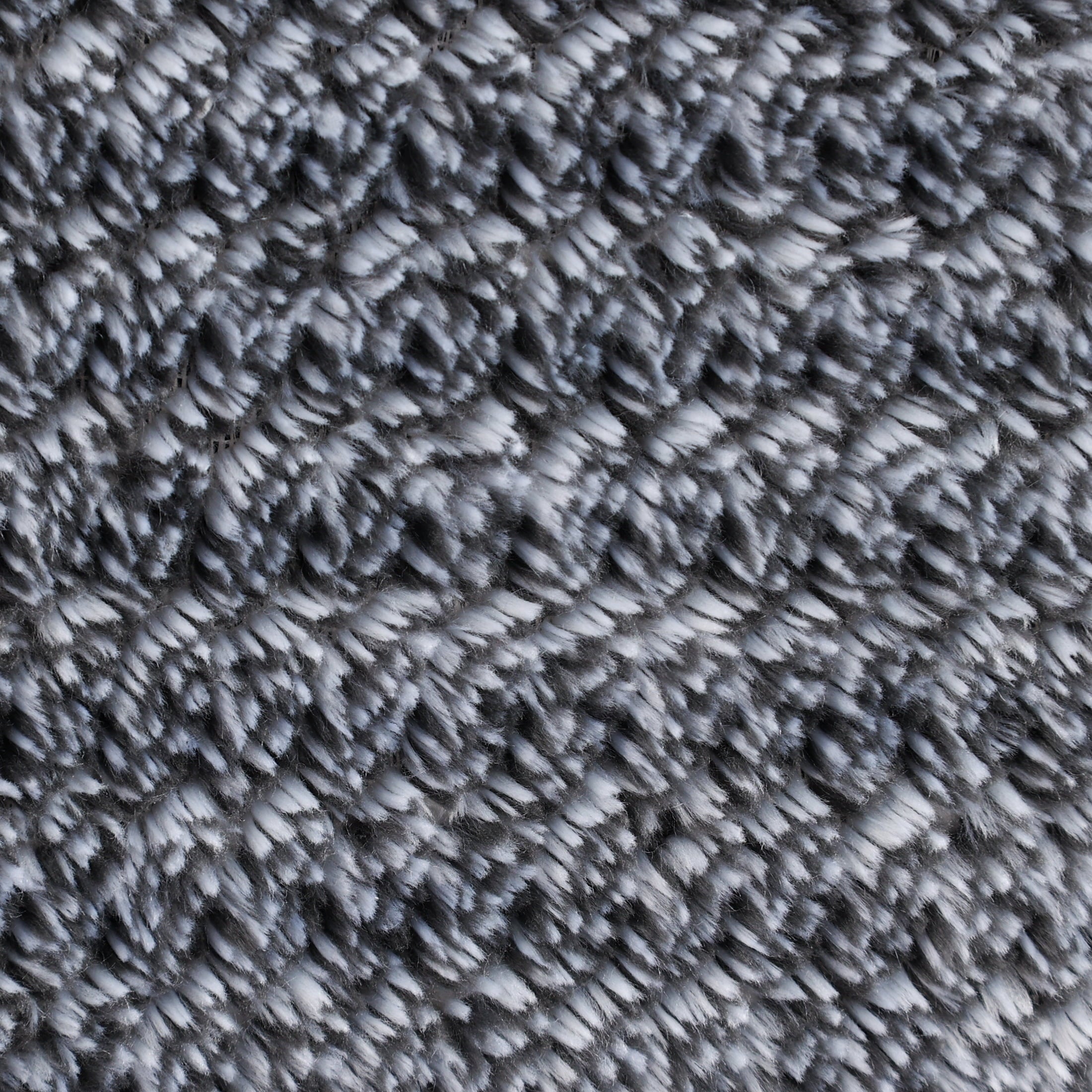 EcoThread ™ Plush Textured Heathered Soft Oversized Throw Blanket, Gray - Image 3
