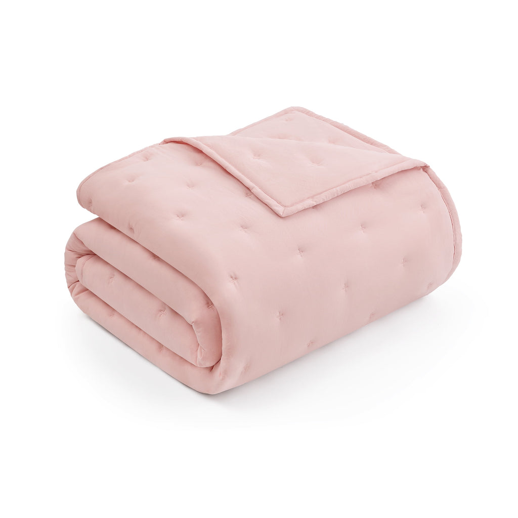 Full/Queen Comforter Set, Super Soft & Embroidered, 3-Piece, Pink - Image 5