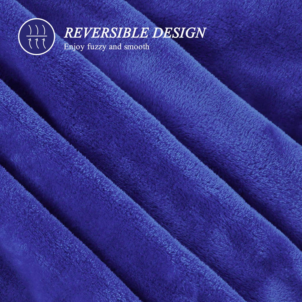 Howarmer Large Navy Fleece Throw Blankets, Throw Size Soft Fuzzy Blanket for Women Men and s, All Season Lightweight Microfiber Fluffy Blank - Image 4