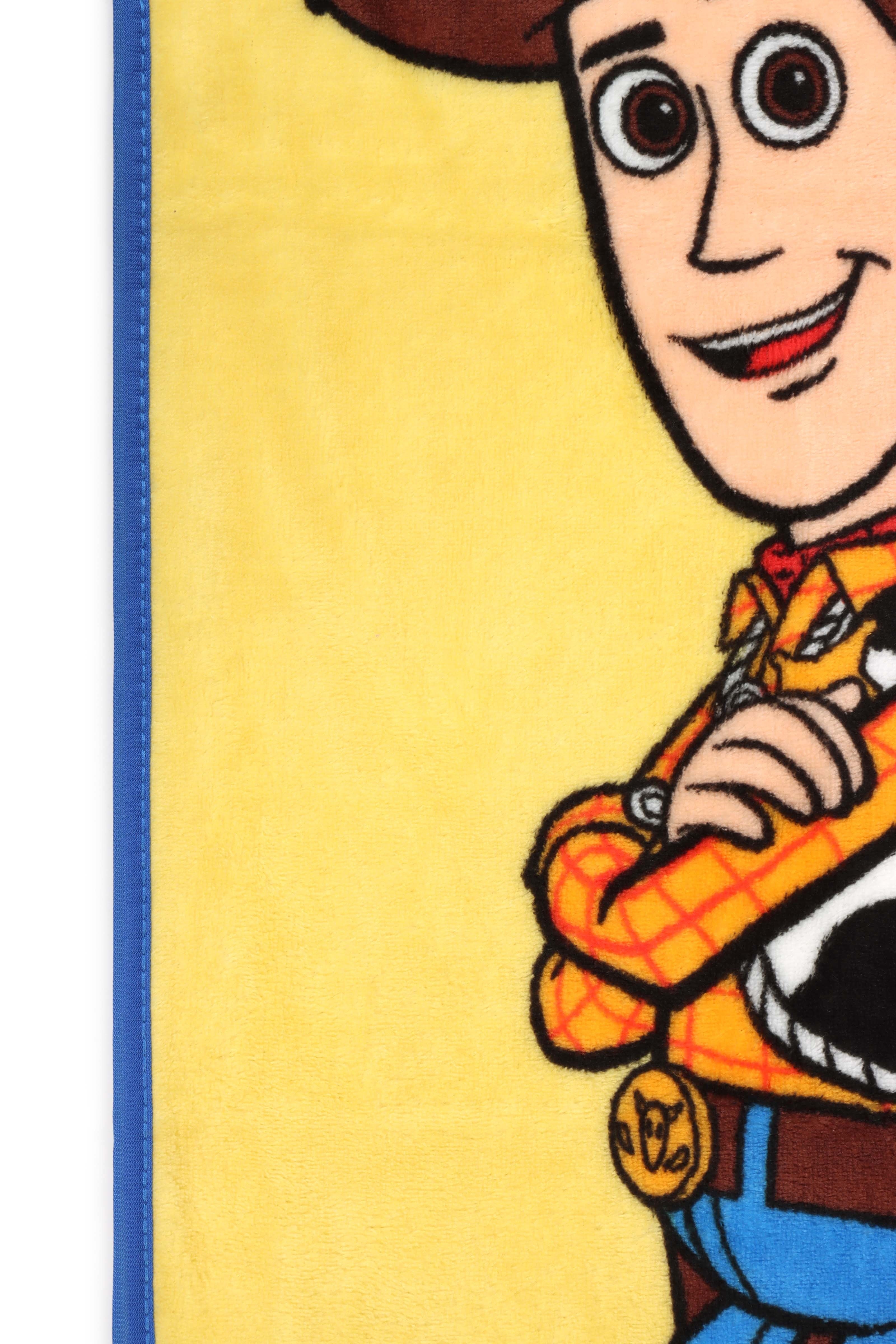 Toy Story Space Kids Throw Blanket, Soft Coral Fleece, Yellow, 46" x 60" - Image 6