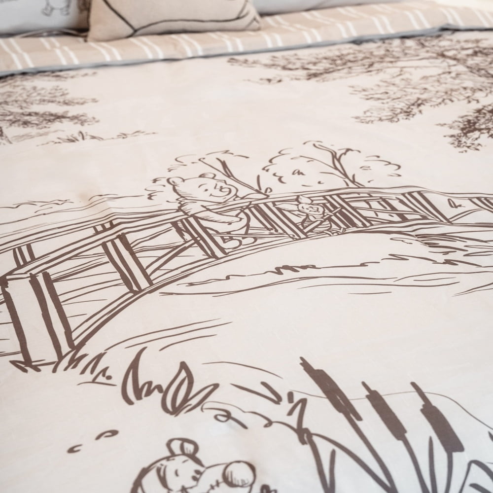 Winnie The Pooh Kids 2 Piece Khaki Comforter and Sham Bedding Set, Twin/Full - Image 6
