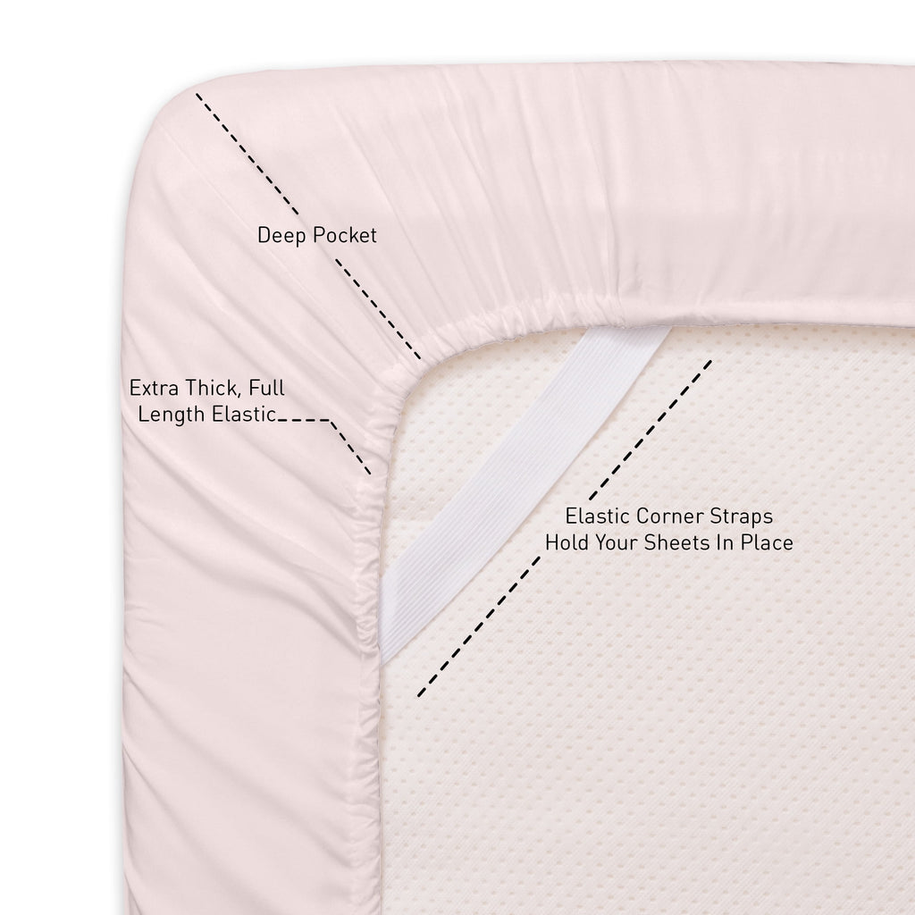 Supreme 7 Piece Bed-In-A-Bag All Season Solid Comforter & Sheet Set, Full, Pale Pink - Image 4