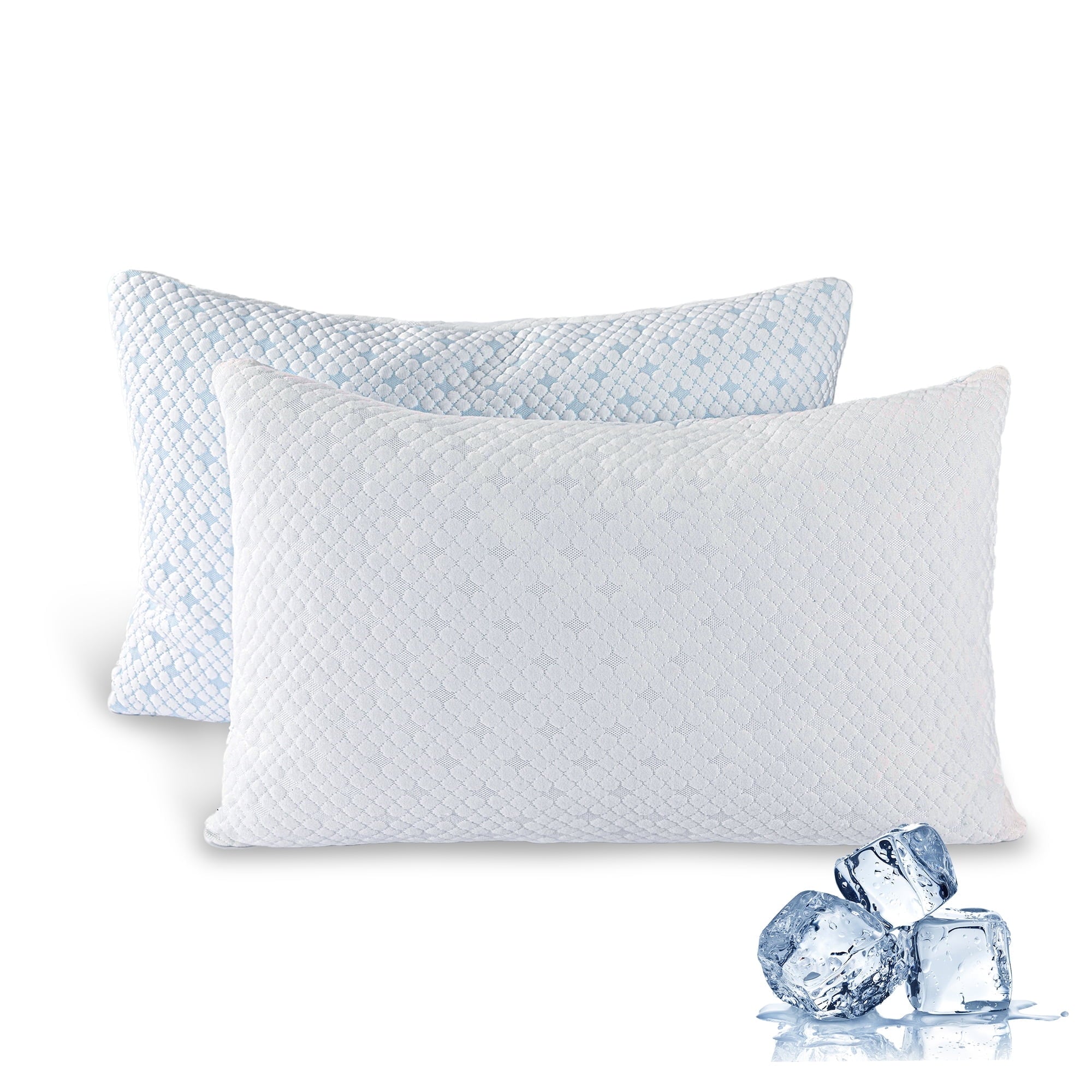 EGOHOME 2-Pack Adjustable Cooling Bed Pillows, Shredded Memory Foam Pillows Set of 2, Standard Queen, Dual Sides - Image 5