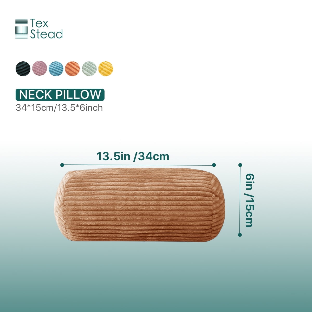 Multifunctional Long Pillow- uitable for yoga,Lumbar and Neck Support Roll Pillow- Orange（6"x14") - Image 2