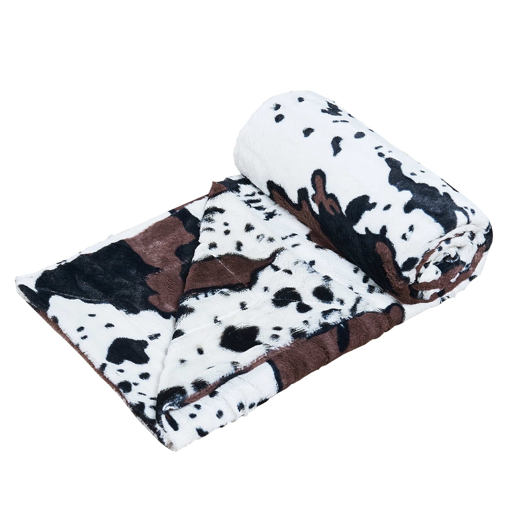 Home Soft Things Cow Print Double Sided Faux Fur Throw Blanket, Soft Cozy Fuzzy Black and White Throw, 50x60 inches - Image 6