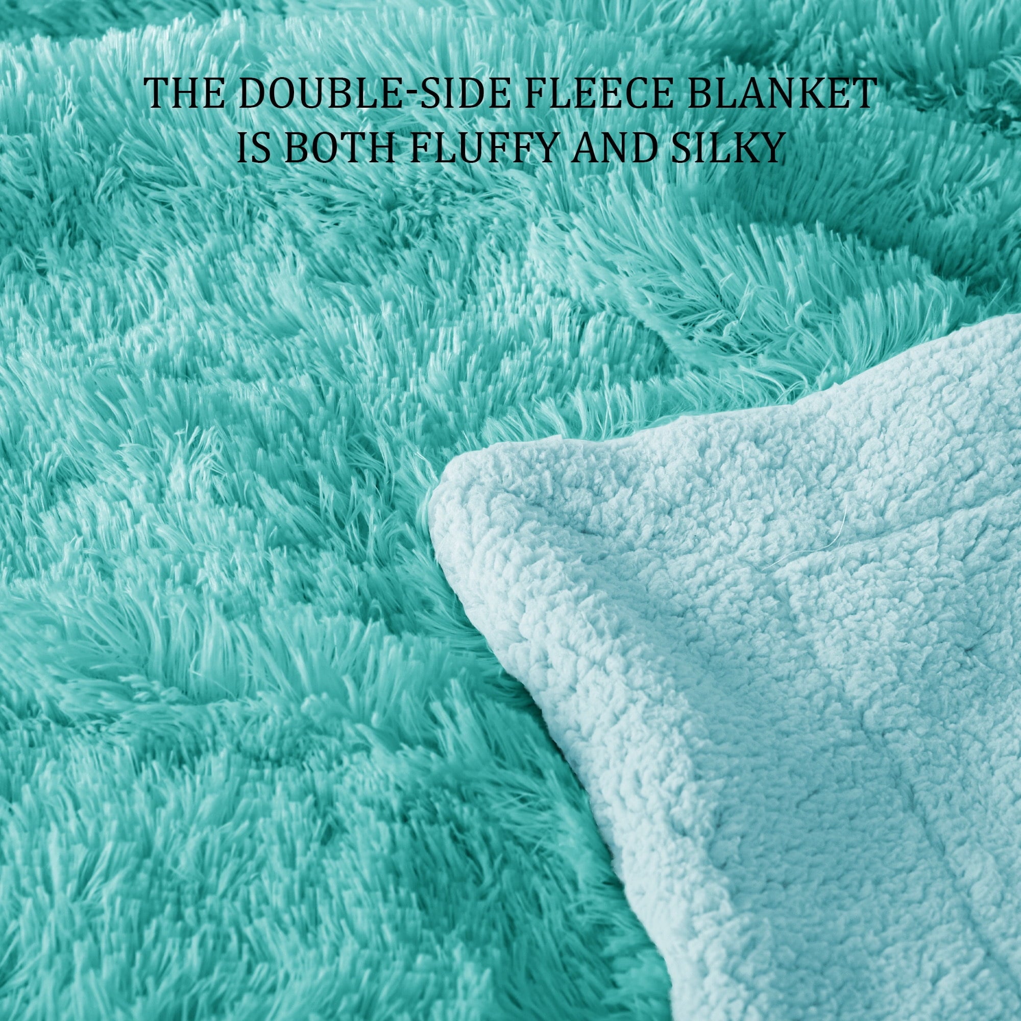 Fuzzy Faux Fur Throw Blanket, Reversible Shaggy Sherpa Fleece Blankets,Fluffy Plush Warm Throws for Couch, Bed, 50x60... - Image 6