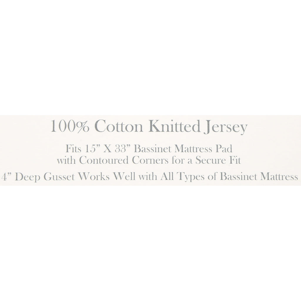 TL Care 100% Natural Breathable Cotton Jersey Knit Fitted Bassinet Sheet, White, 15" x 33", Soft Breathable, for Boys and Girls - Image 5