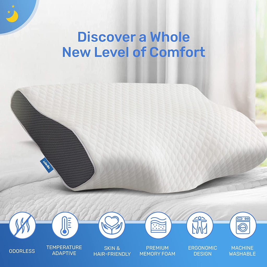 | Cervical Memory Foam Bed Pillow Standard | Neck, Shoulder Pain Relief | Improves Sleeping - Image 3