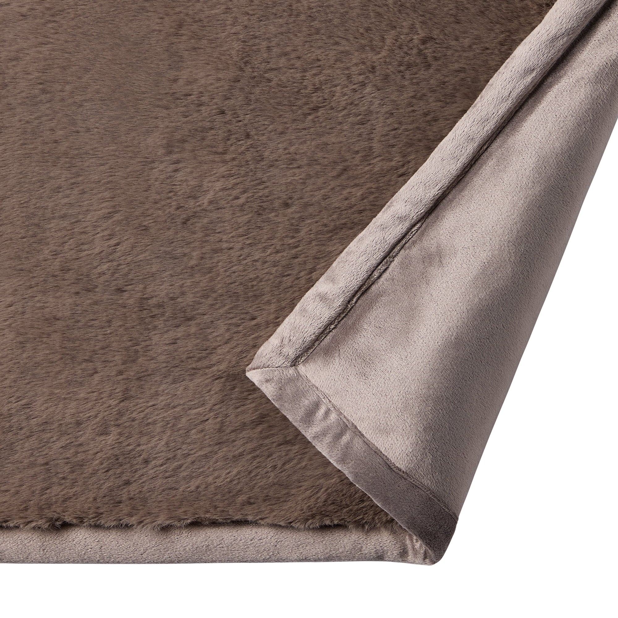 Grey Faux Fur Ultra Soft Luxury Oversized Throw Blanket 50" x 72", Grey Bisque - Image 5