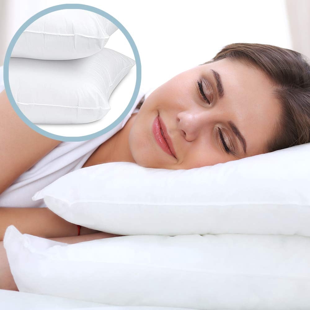 White Classic Bed Pillows for Sleeping 2 Pc Set, Queen Size Pillow Side Sleeper Set, Down Alternative Luxury Hotel Soft Pillow 28x20 Inches - Image 5