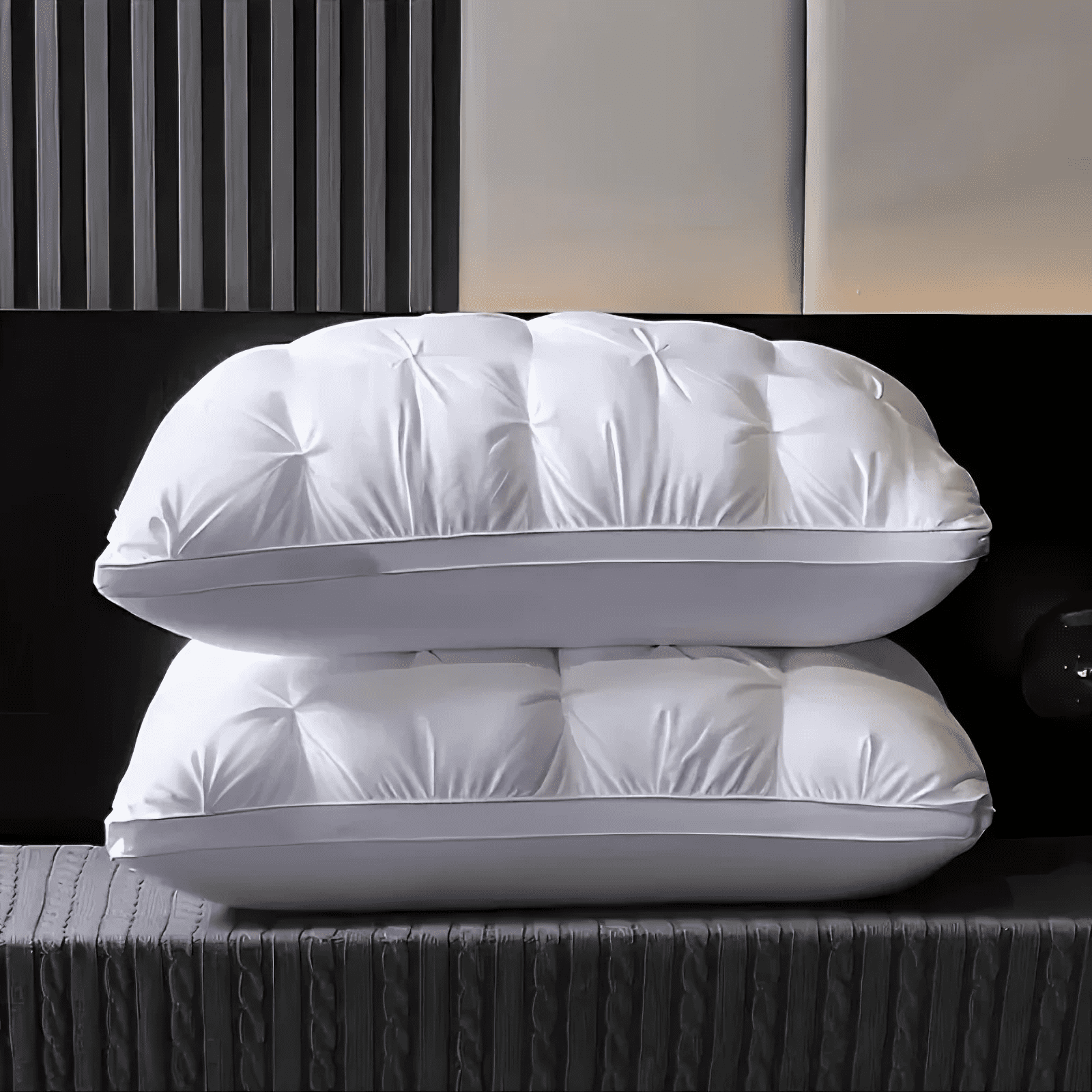 Queen Size Bed Pillows Set of 2, Hotel Quality, Down Alternative Gusseted Bed Pillows for Side, Back, or Stomach Slee... - Image 3