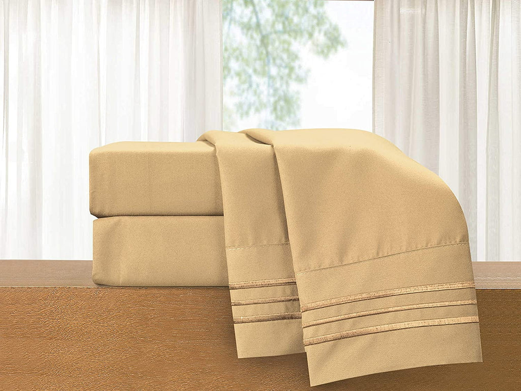 Super Soft 1500 Premier Hotel Collection Sheet set, Queen, Gold - Image 4
