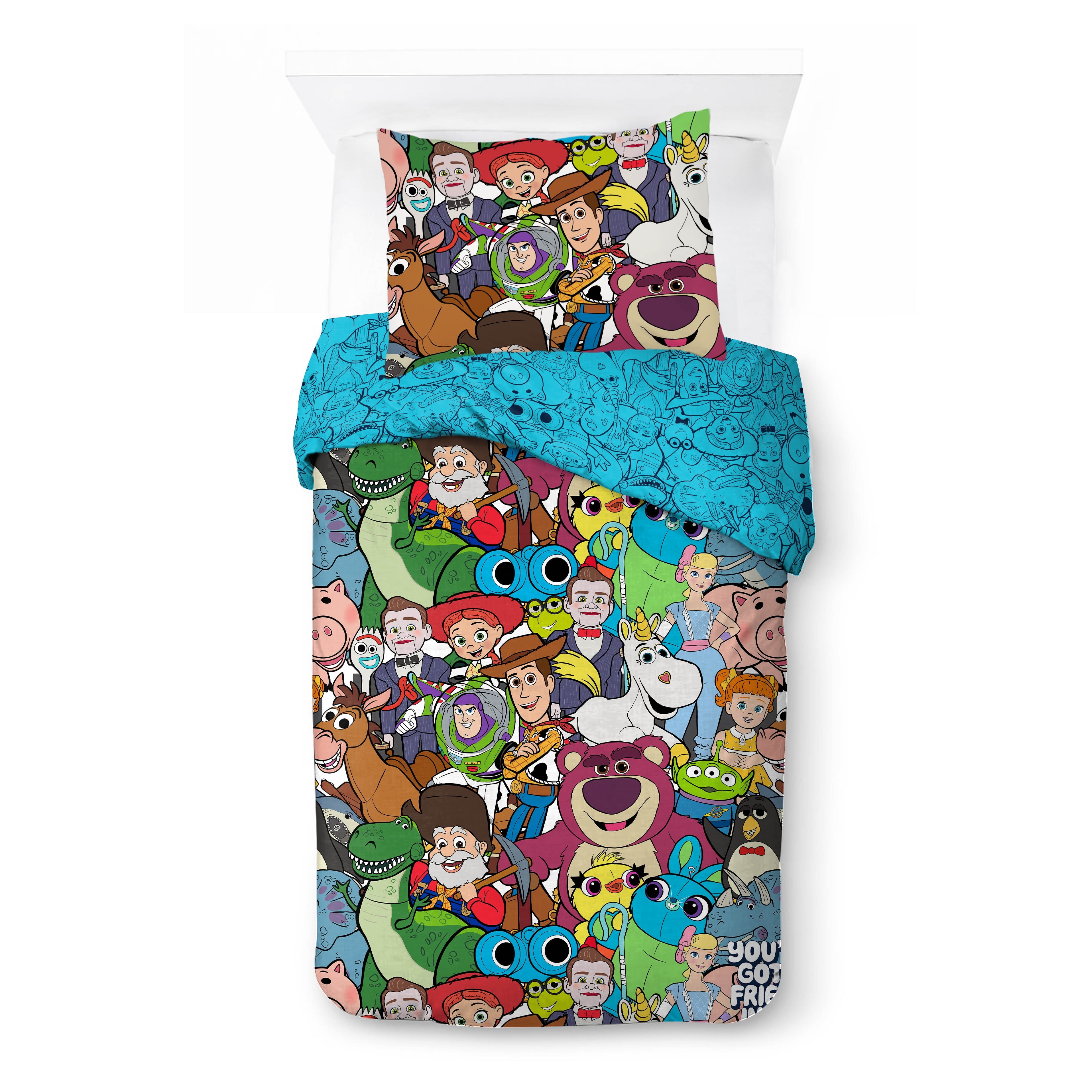 Toy Story You've Got a Friend Reversible Comforter and Pillowcase Set, Twin/Full, Kids Bedding - Image 3