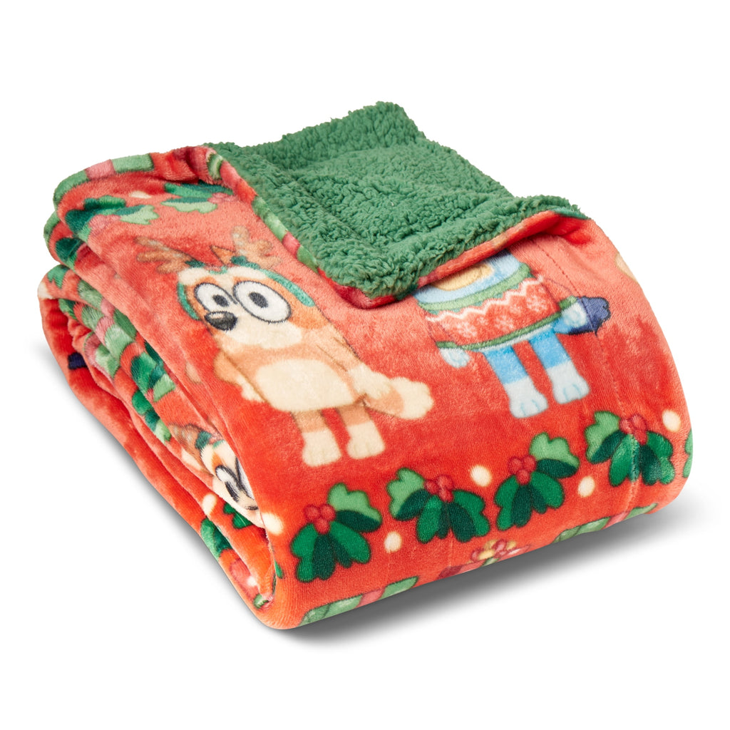 Bluey Holidays are Nice Silk Touch Throw Blanket with Sherpa Reverse 50 x 60 inches - Image 3