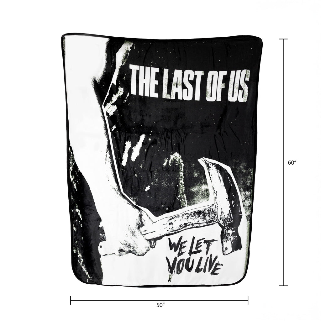 The Last of Us, Black and White Polyester Throw Blanket, 50" X 60" - Image 3
