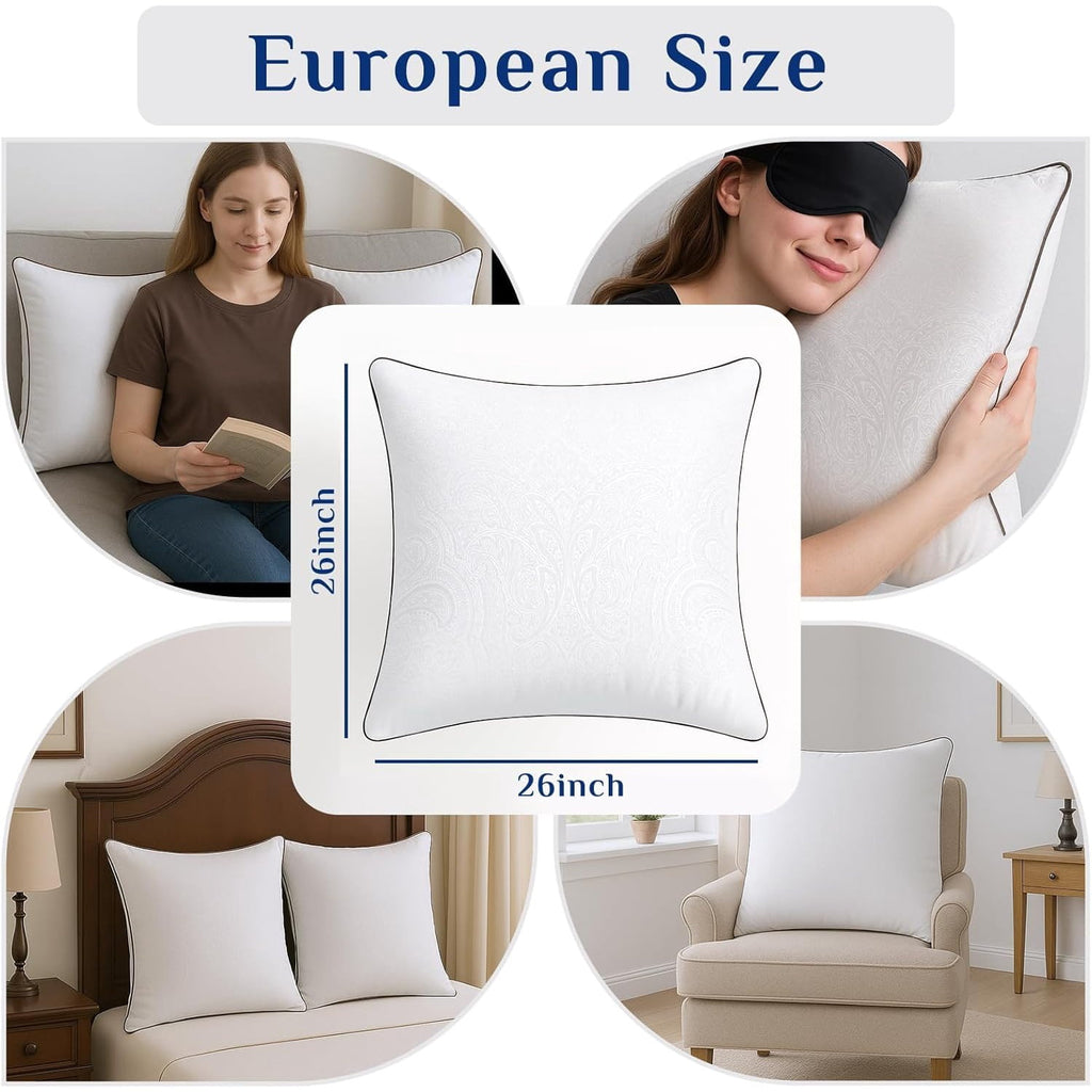 for Sleeping, Soft and Supportive Throw for Couch, Bed and Sofa, Down Alternative Pillow, 26x26 Inches - Image 3