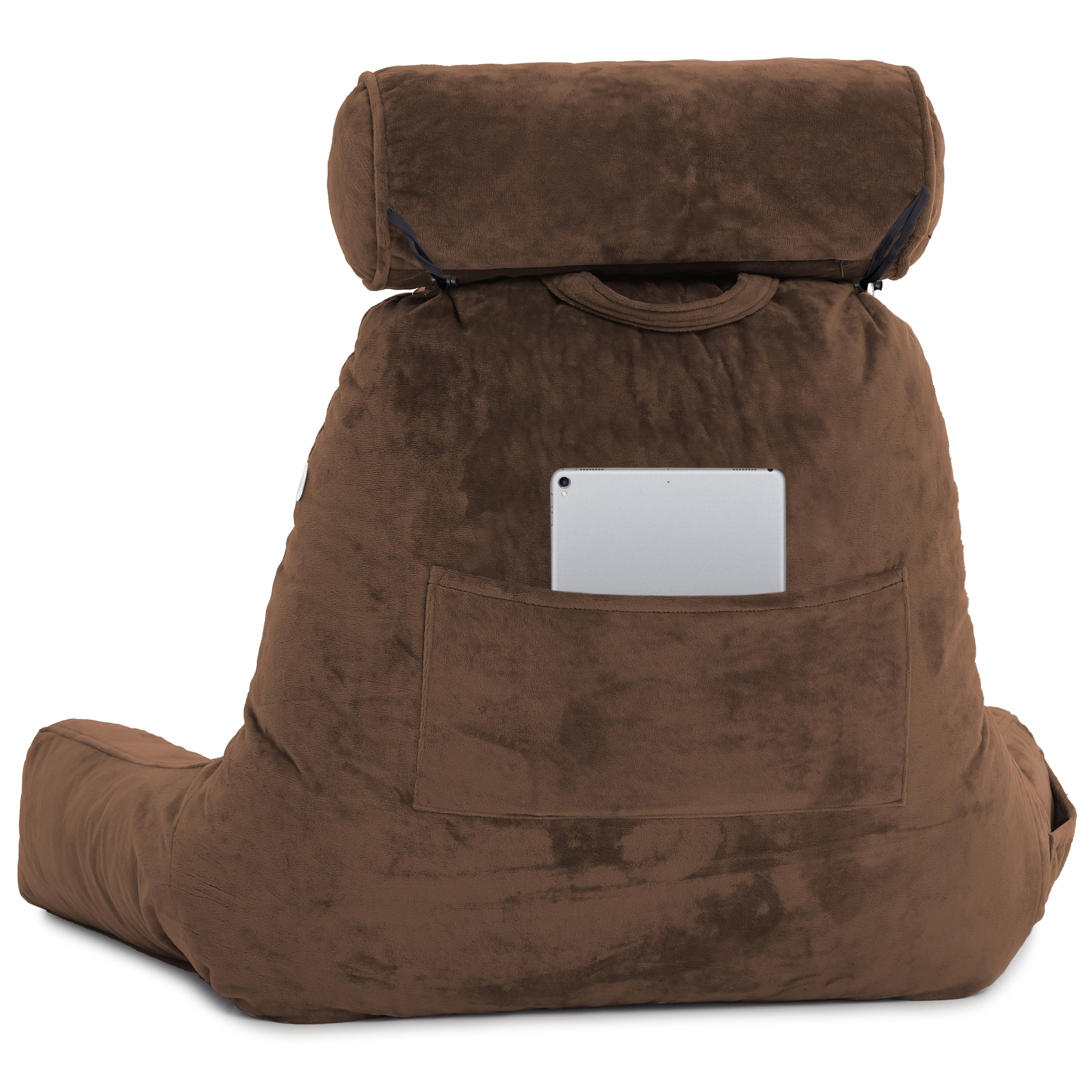 Medium Chocolate Brown, Backrest - Detach Neck Roll, Removable Cover - Image 4