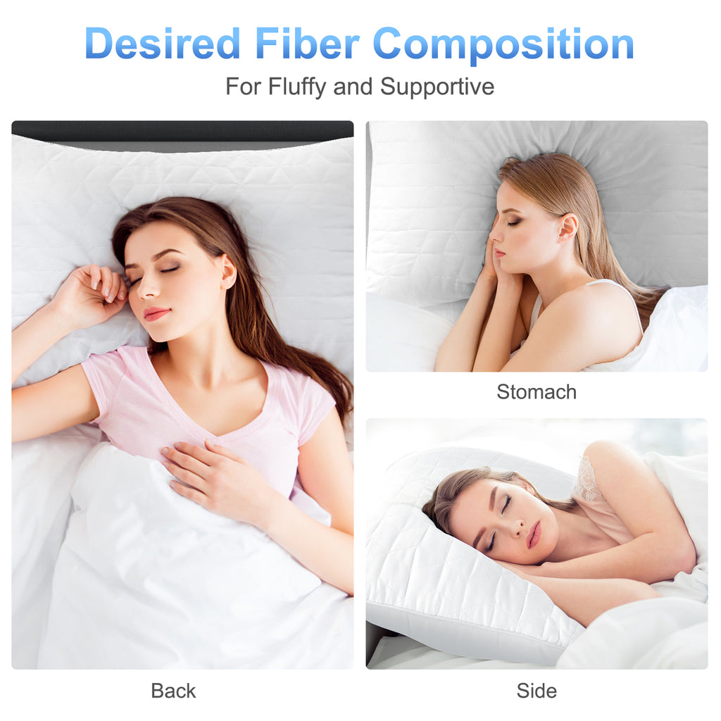 Bed Pillows for Sleeping 2 pack, King Size Cooling Pillows Hotel Quality with Premium Soft Down Alternative Fill for ... - Image 6