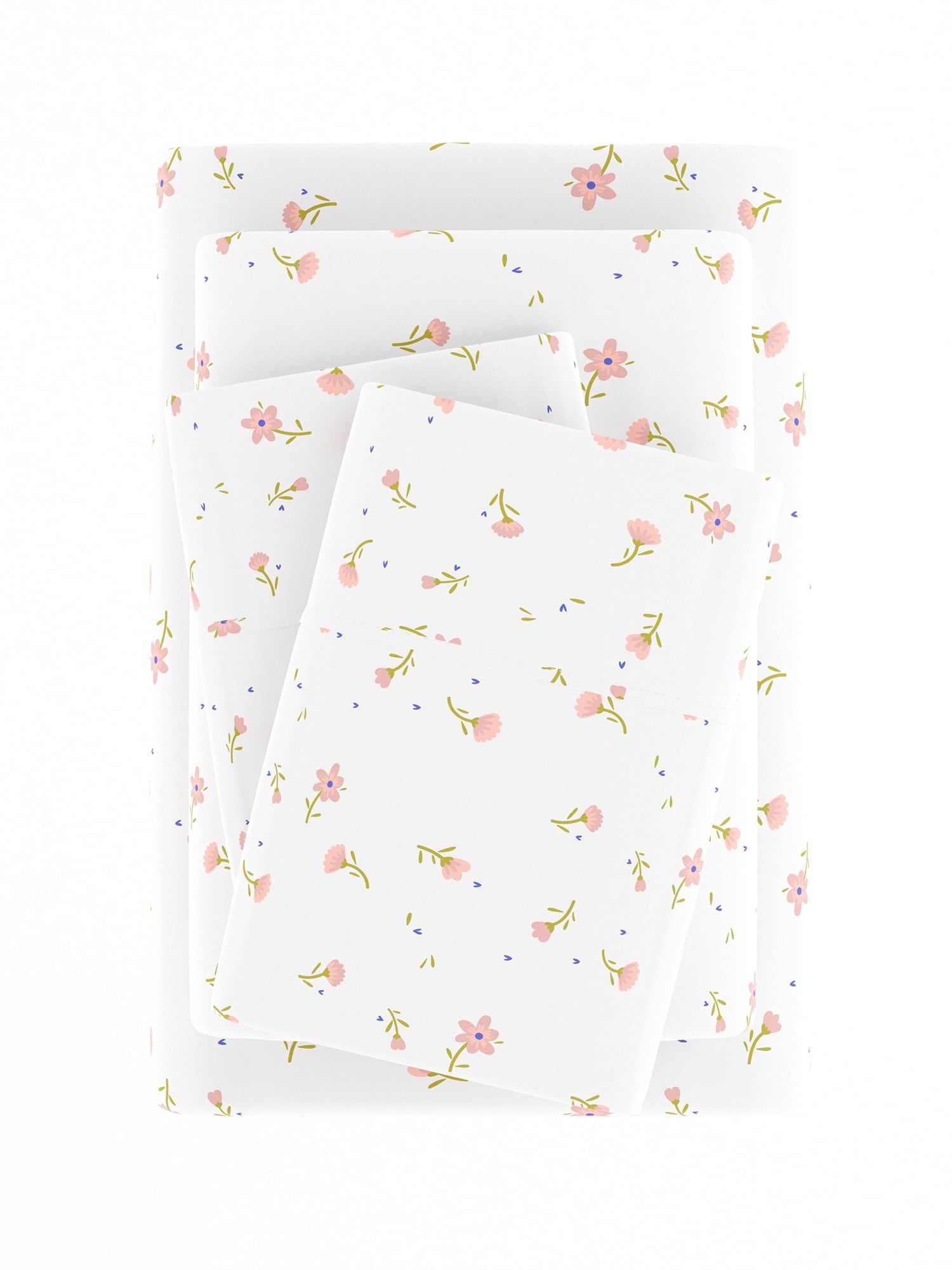 Ultra Soft & Breathable Wrinkle Free Bed Sheets Set - Floral Pink Farmhouse Patterned for Twin Size Bedding by Comfort Canopy - Image 5