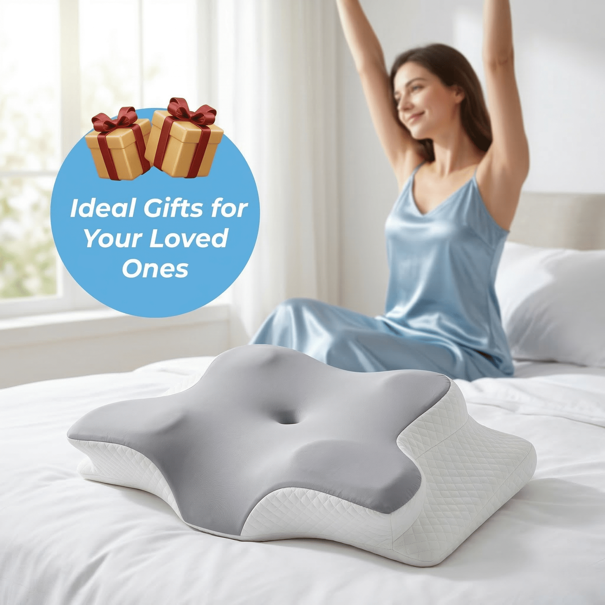 XAirClad Memory Foam Contour Pillows - Neck Pain Relief, Orthopedic Cervical, Breathable Washable Cover - Image 2
