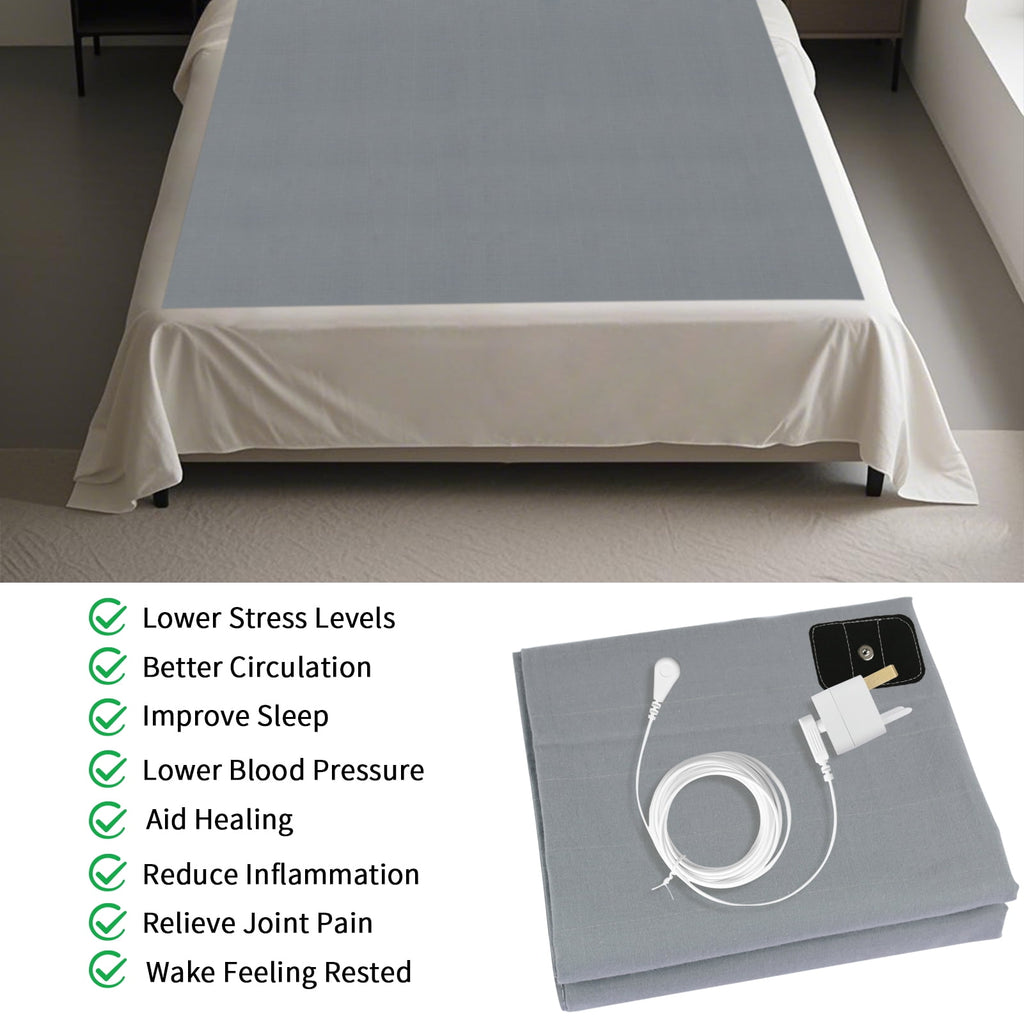 Grounding Sheets for All Mattress Sizes, Grounding Mat for Bed 10% Silver Fiber+90% Organic Cotton Grounding Sheets Sleeping Earth Grounded - Image 6