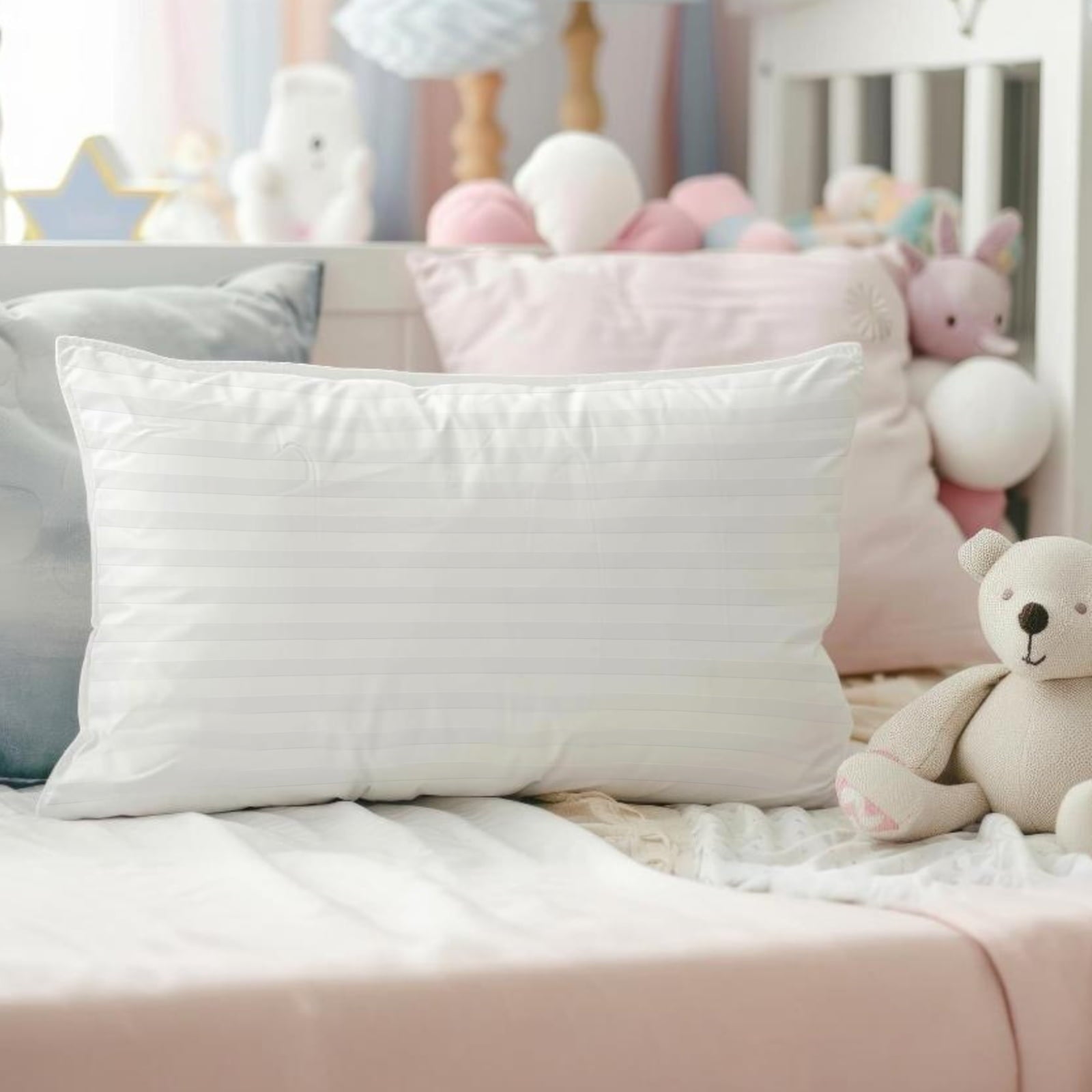 100% Cotton Kids Size Bed Pillows Set of 2 - Premium Down Alternative Cooling Pillows for Side, Back, and Stomach Sle... - Image 6