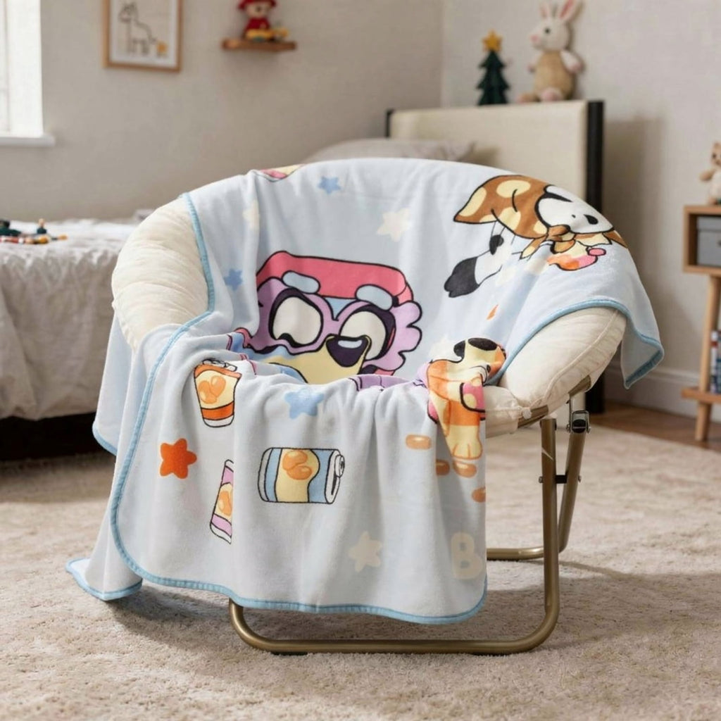 Family Kids Throw Blanket, Soft Coral Fleece, Multicolor, 46" x 60" - Image 2