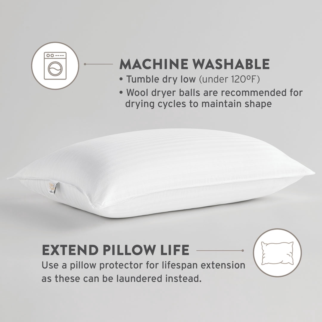 Sobel Westex: Dolce Notte II Stomach, Side and Back Sleeper Bed Pillow for Sleeping | Hotel and Resort Quality | Hypoallergenic, Down Like F - Image 4