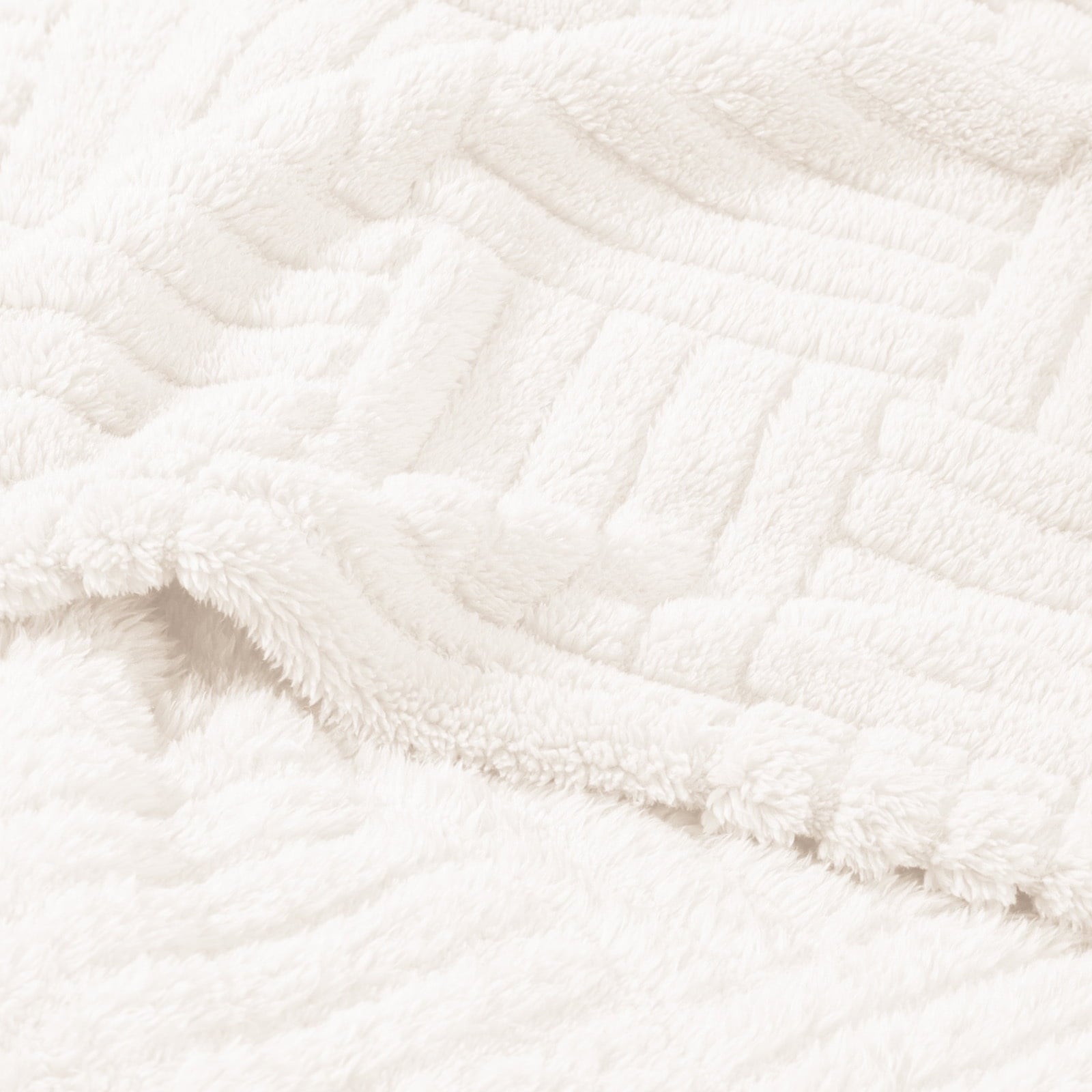 Fluffy Fleece Throw Blanket 50"x60" for Couch, Bed, Sofa, Fuzzy Soft Cozy Throw with Decorative Jacquard Pattern for ... - Image 6