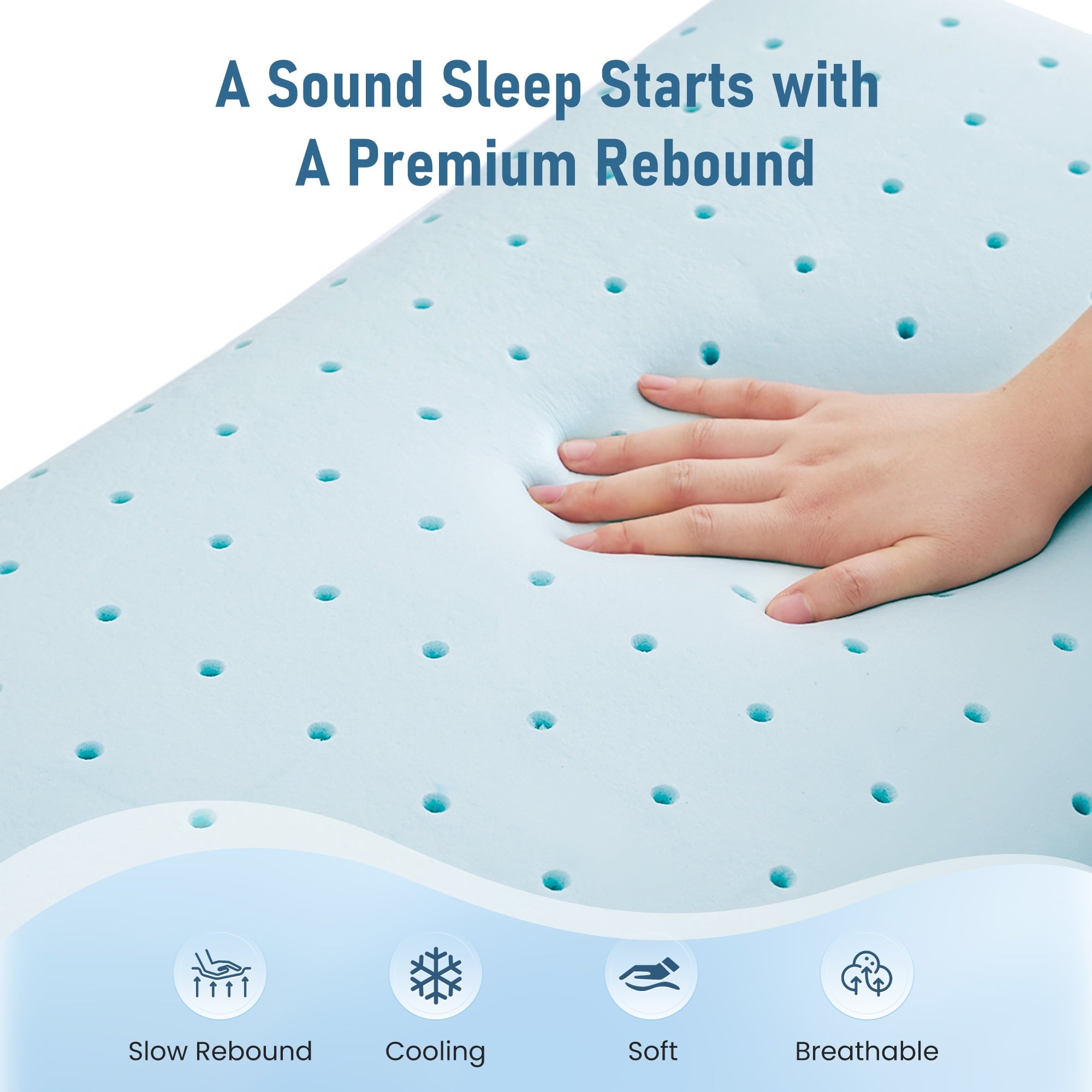 Memory Foam Pillow for Bed, Cooling Pillow with Extra Height Pad, Supportive Bed Pillow for Side, Back & Hot Sleepers... - Image 3