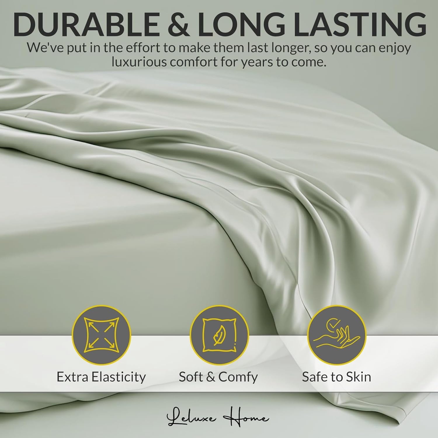 Leluxe Home 4-Piece Full Pink Sheet Set - Cooling, Wrinkle-Free - Image 5