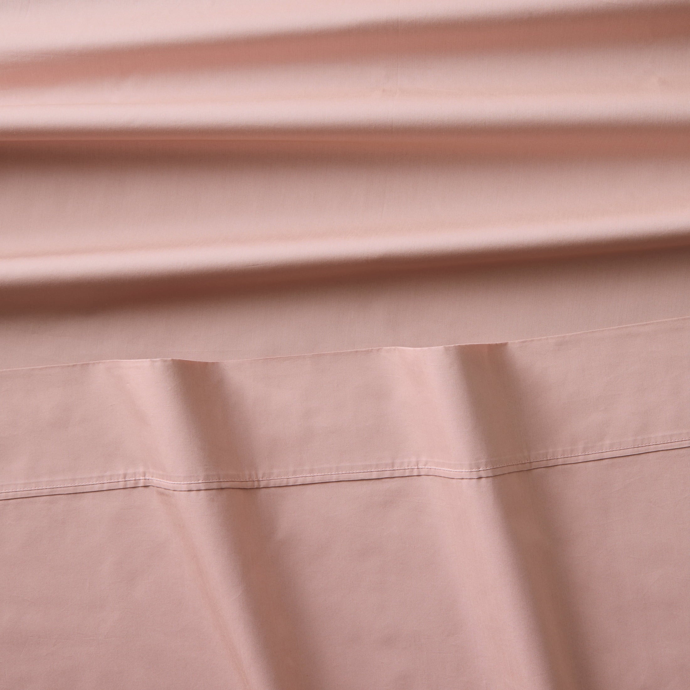 300 Thread Count Cotton Percale 3-Piece Antique Blush Bed Sheet Set, Twin - Image 5