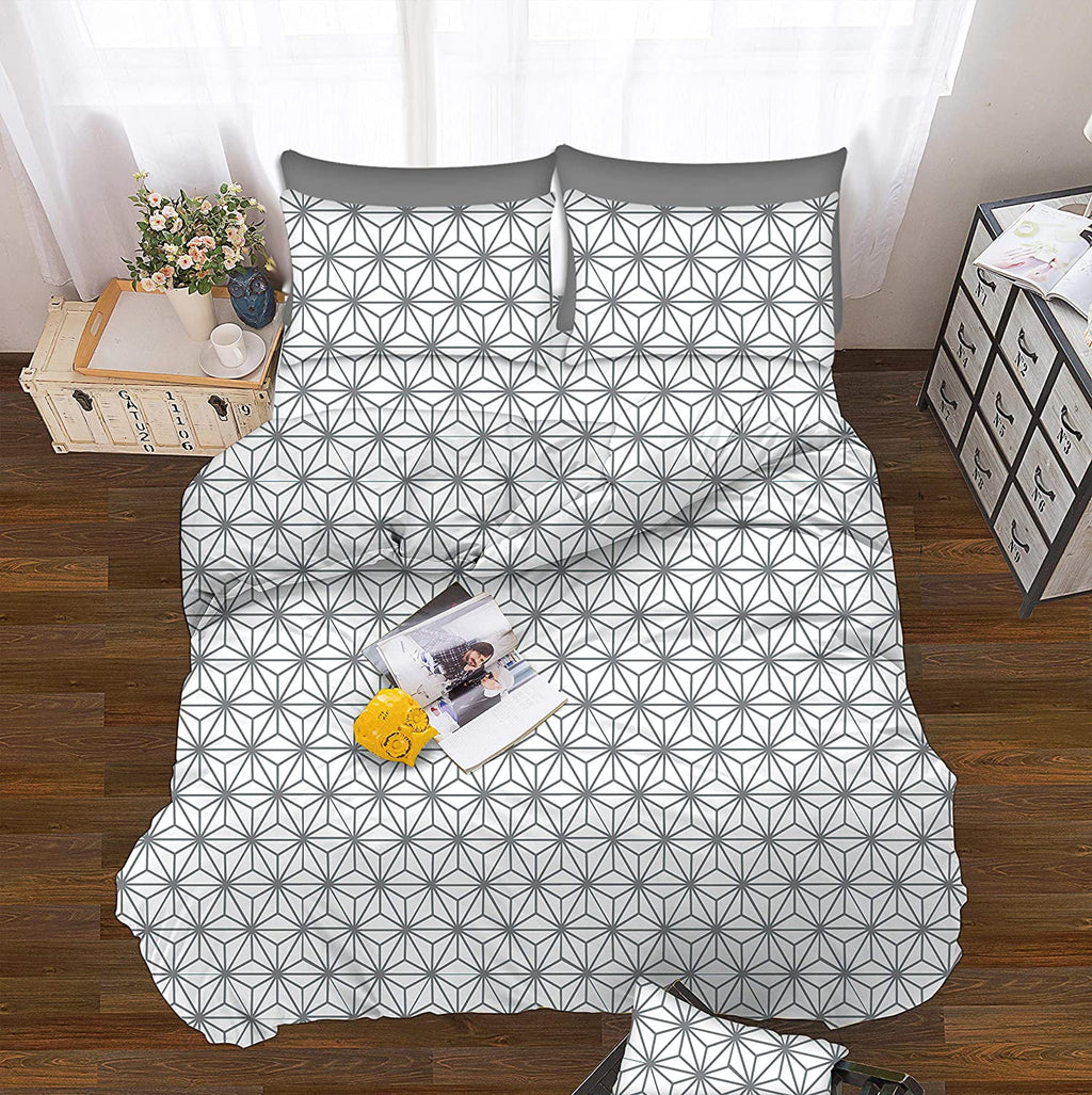 Elegant Comfort Bed Sheets Full Gray Texture/Embroidery 1500 Thread Count Microfiber - Image 3