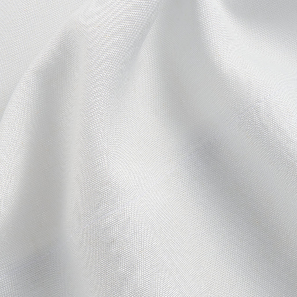 4-Piece White Lyocell & Linen Blend Percale Bed Sheet Set, Queen - Image 5
