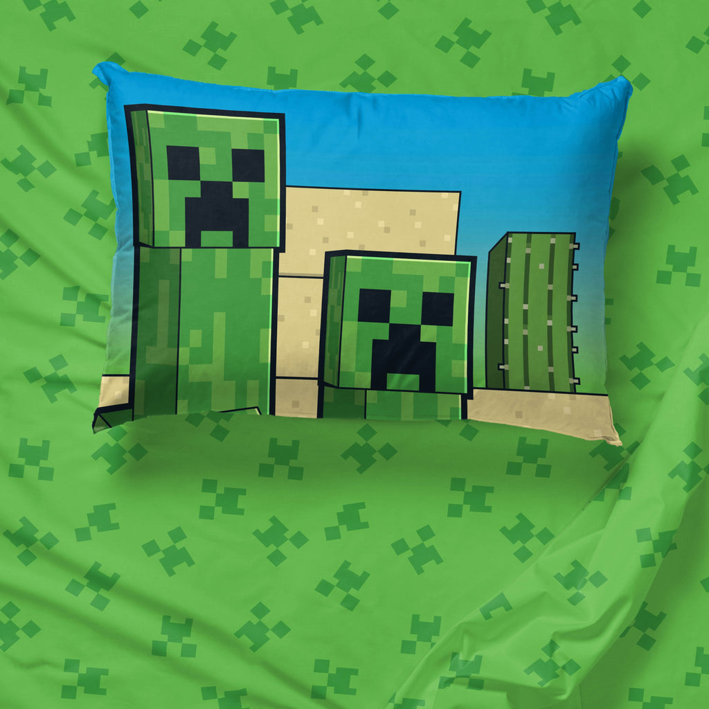 Minecraft Desert Mob Action 5 Piece Twin Size Kids Comforter Set with Sham - Gaming Bed Sets for Kids and Teens - Image 6