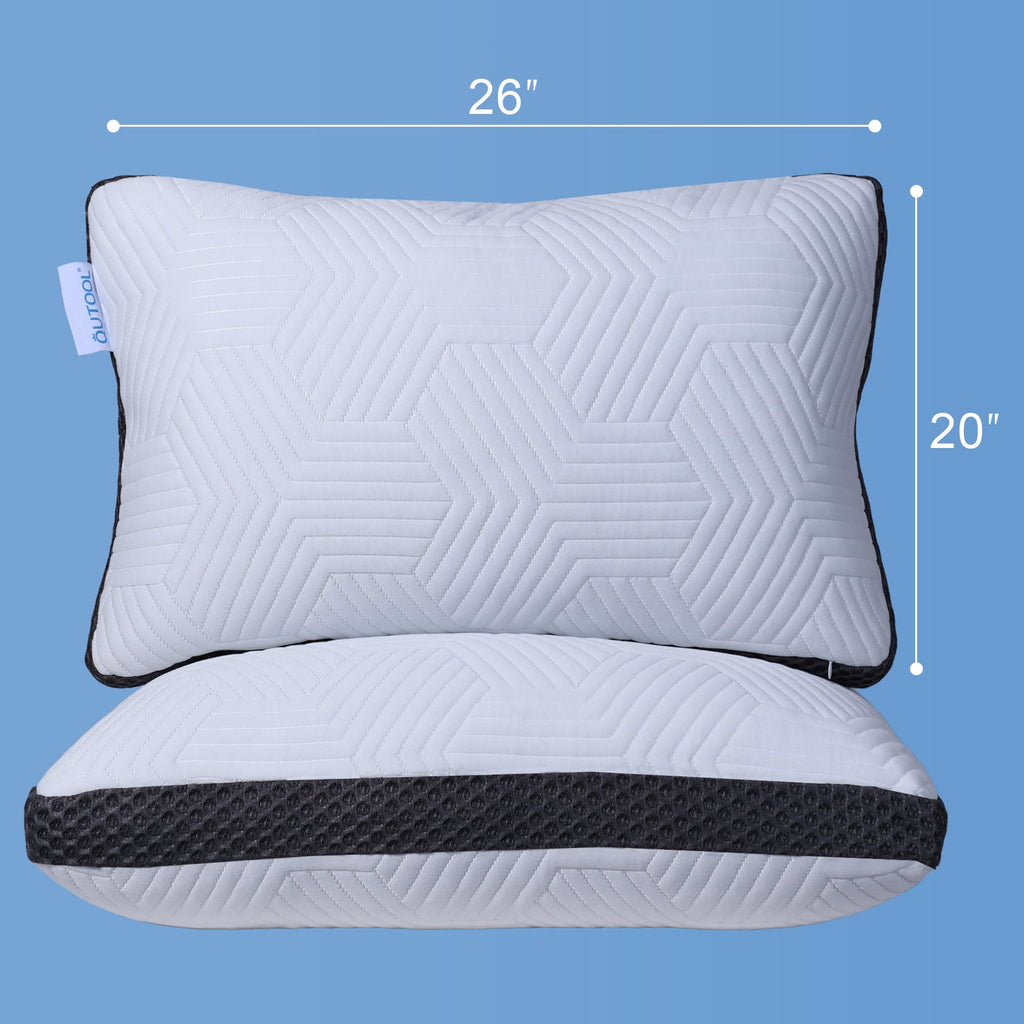 Soft Bed Pillow, Shredded Memory Foam Pillow, Comfortable Sleeping Pillow, Standard Size, Affordable Everyday Use - Image 5