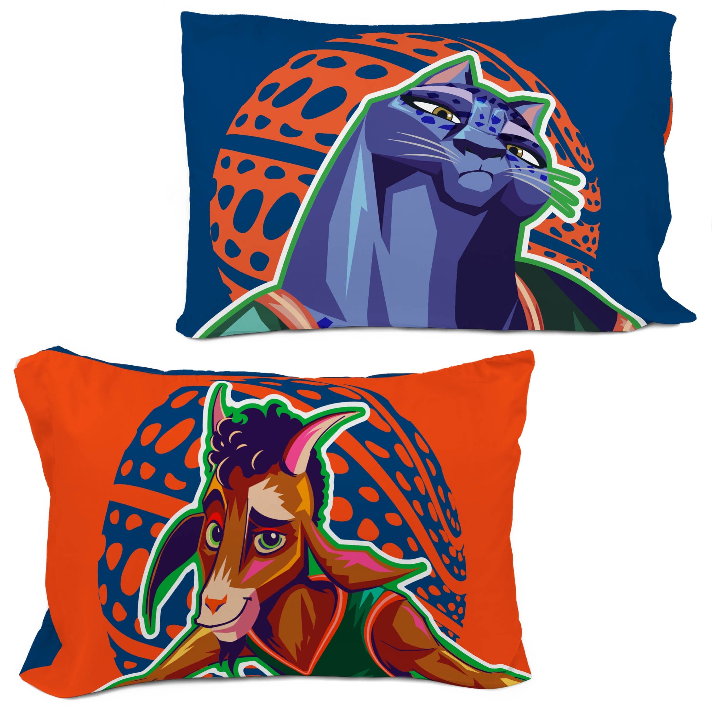 GOAT 2 Piece Twin/Full Kids Reversible Comforter and Pillowcase Bedding Set, Multicolor,Twin/Full - Image 4